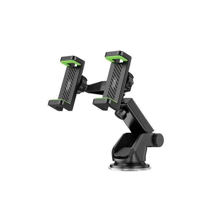 XO Soporte Universal para Telefonos - Apertura Mandril de 60-90mm - Ventosa de Agarre Fuerte - Dimensiones de 190x170x75mm - Pe