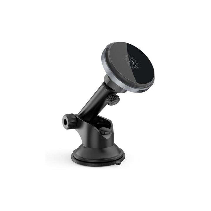 XO Cargador Inalambrico Magnetico - Carga QI hasta 15W - Deteccion de Objetos Metalicos - Color Negro