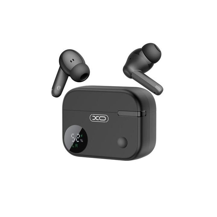 XO G34 Auriculares Bluetooth 5.4 - TWS - Cancelacion de Ruido ENC+ANC - Caja con Display LCD - Color Negro