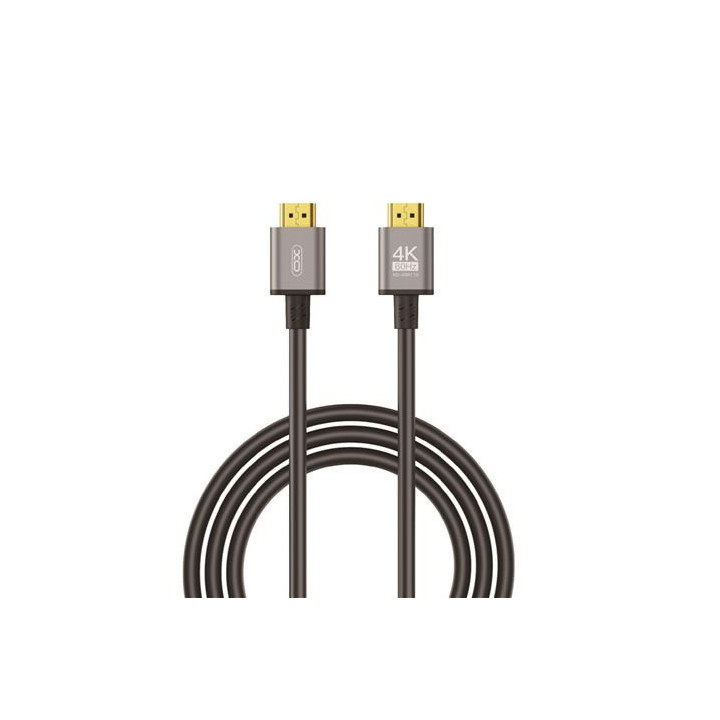 XO Cable HDMI - Resolucion 4K - Alta Velocidad - Conectores Chapados en Oro - Compatible con Multiples Dispositivos - Color Neg