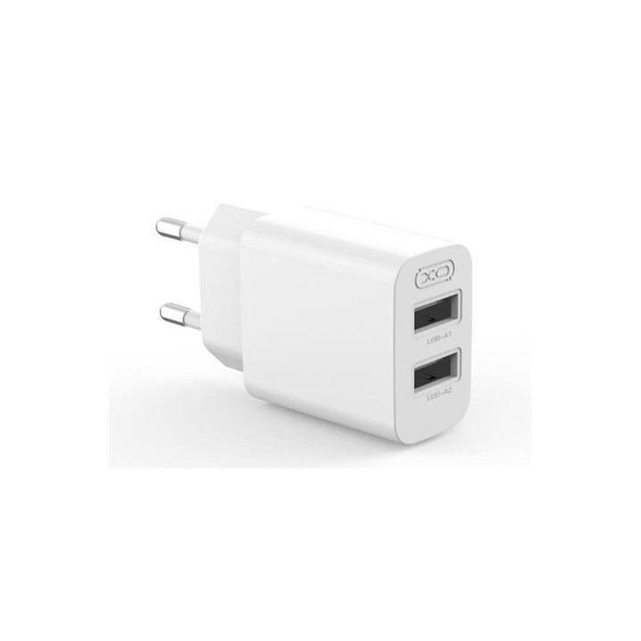 XO L109 Cargador de Pared 10W - Carga Rapida - 2xUSB-A - Color Blanco
