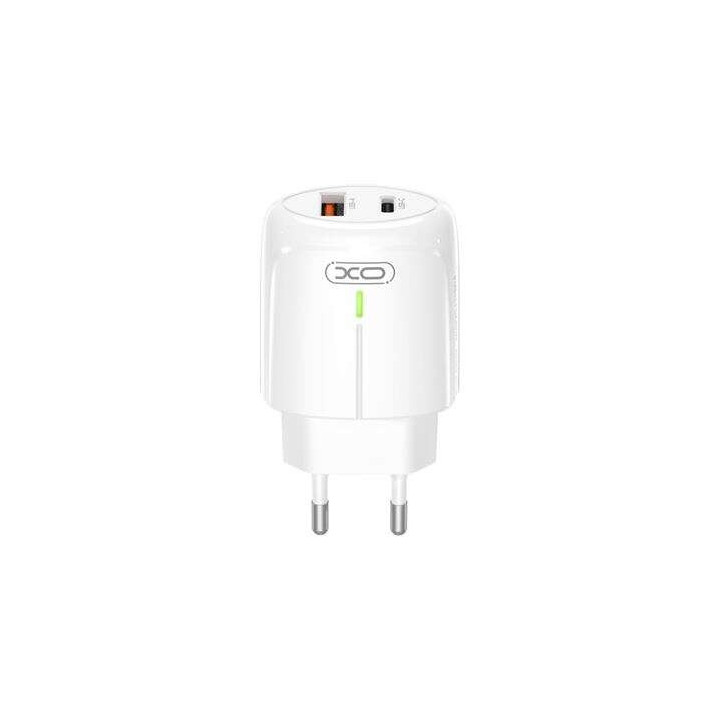 XO Cargador de Corriente L114 18W Tipo C + USB - Color Blanco