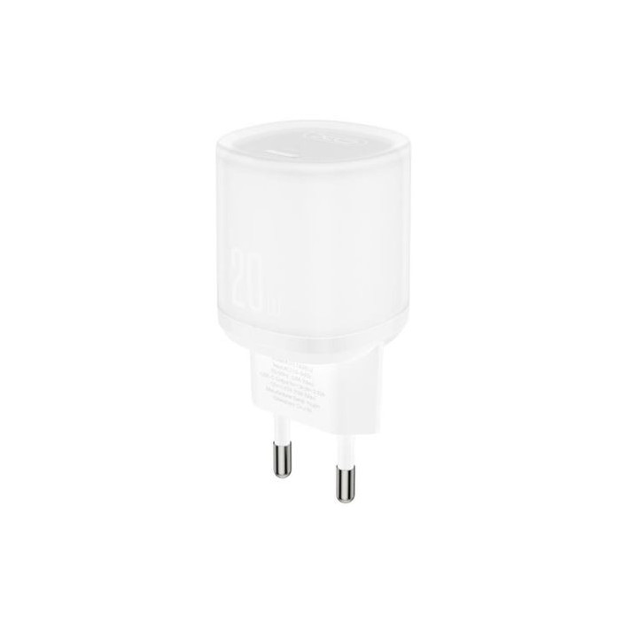 XO L143 Cargador de Corriente 20W - USB-C - PD 3.0 y QC 3.0 - Color Blanco