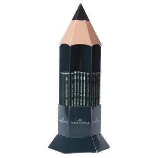Faber-Castell Castell 9000 Expositor de 120 Lapices de Grafito - Grados de Dureza Surtidos - Mina Resistente a la Rotura - Ecol