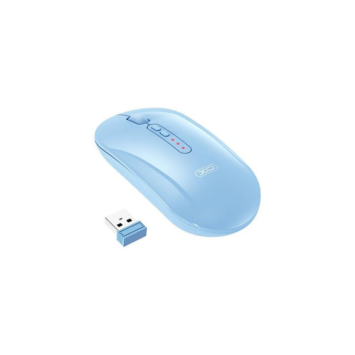 XO M13 Raton Inalambrico - Bluetooth y RF 2.4GHz - 1600DPI - Color Azul