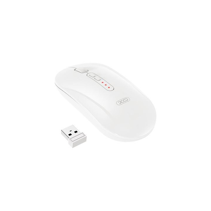 XO M13 Raton Inalambrico - Bluetooth y RF 2.4GHz - 1600DPI - Color Blanco