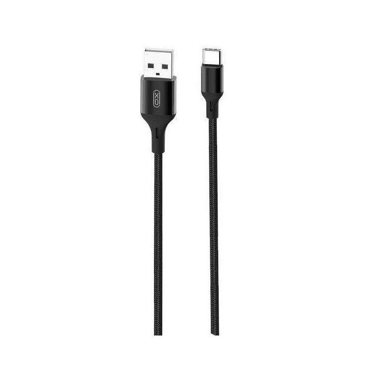XO Cable USB-A Macho a Tipo C - Carga + Transmision de Datos Alta Velocidad - 2-4A - 1m - Color Negro