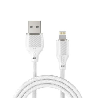 XO Cable USB-A Macho a Lightning - Carga y Transmision de Datos Alta Velocidad - 6A - 1m - Color Blanco