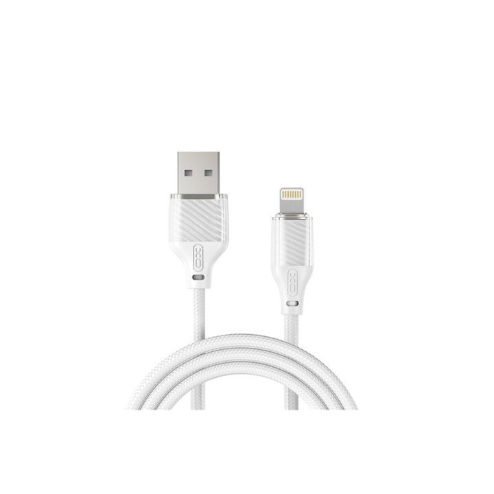 XO Cable USB-A Macho a Lightning - Carga y Transmision de Datos Alta Velocidad - 6A - 1m - Color Blanco
