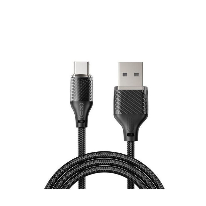 XO NB291 Cable USB-A Macho a USB-C - Carga y Transmision de Datos Alta Velocidad - 6A - 1m - Color Negro