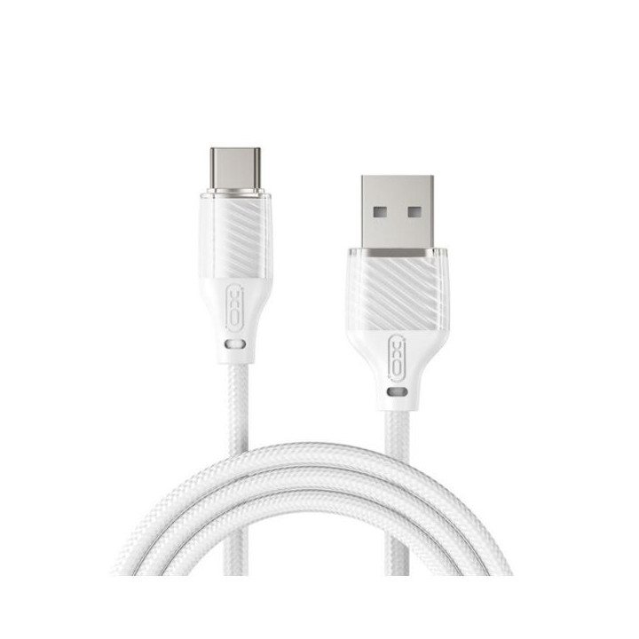 XO NB291 Cable USB-A Macho a USB-C - Carga y Transmision de Datos Alta Velocidad - 6A - 1m - Color Blanco