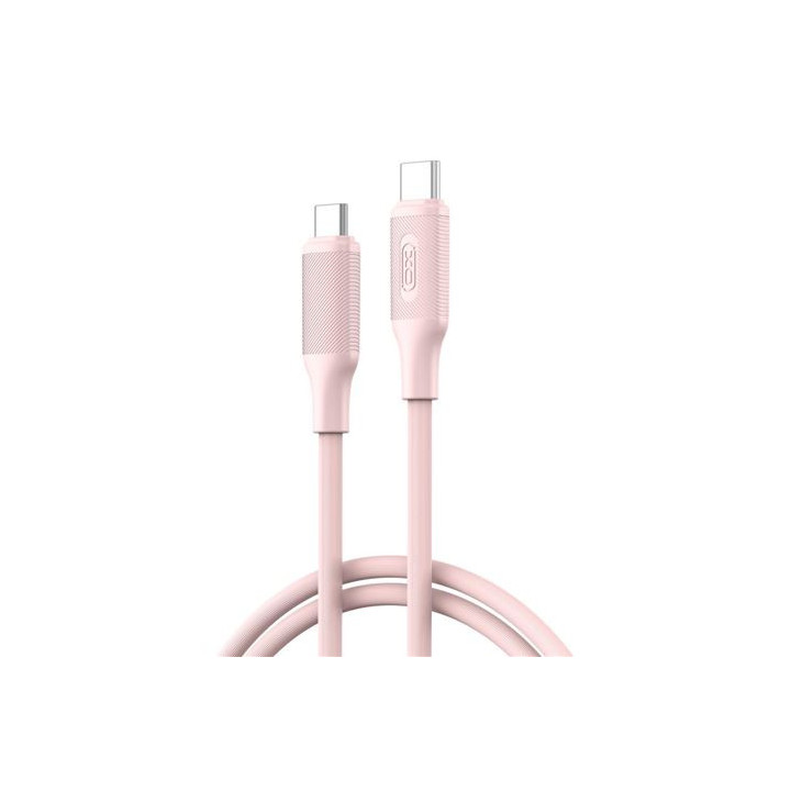 XO NBQ265B Cable USB-C Macho a USB-C Macho - 1m - 60W - Color Rosa
