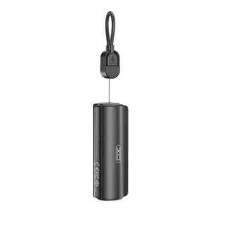 XO PR281 Mini Powerbank 5000Mah - USB-C - Linterna - Color Negro