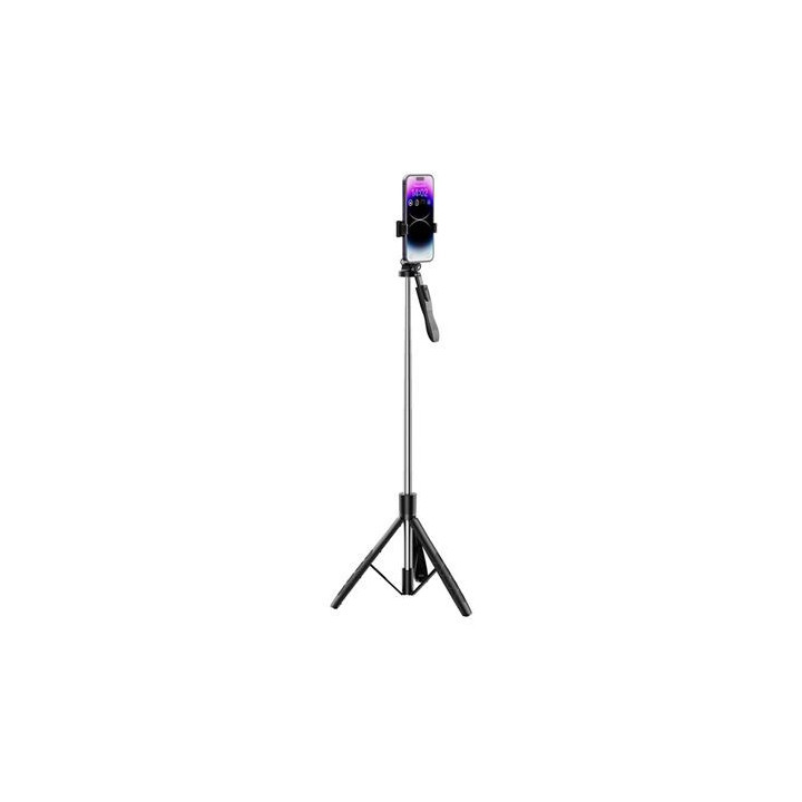 XO SS15 Tripode + Palo Selfie Bluetooth con Disparador - Altura Maxima hasta 180cm - Completamente Plegable