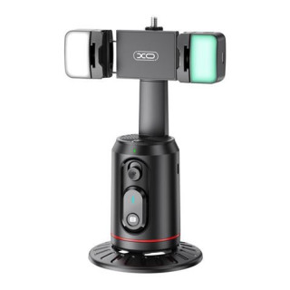 XO SS16LED Soporte Sobremesa para Smartphone - Seguimiento y Reconocimiento Facial - Motorizado 360º - Iluminacion LED - Contr