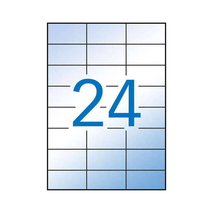 Apli Etiquetas Translucidas Resistentes Intemperie 70.0 x 37.0mm 100 Hojas