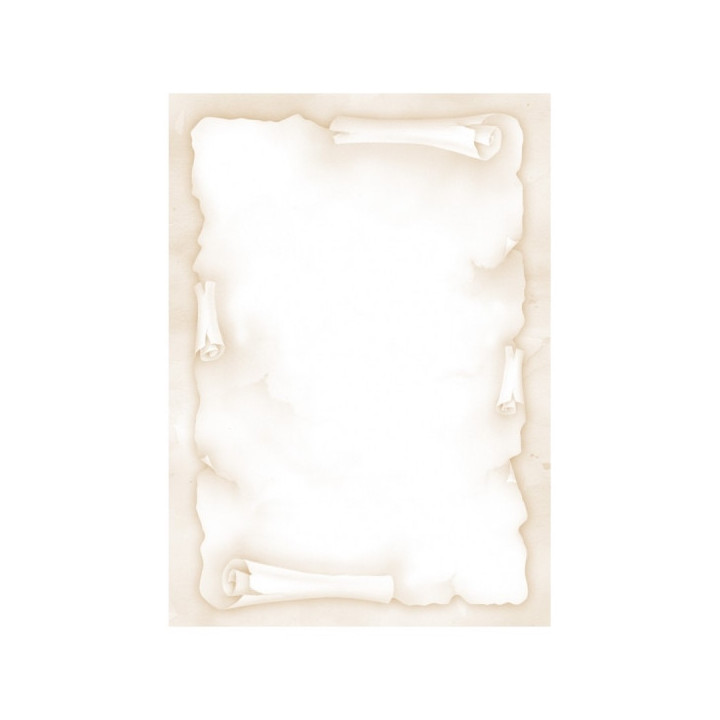 Apli Pack de 20 Hojas de Papel Tematico Pergamino - 90gr - Impresion a Color - Ideal para Invitaciones y Manualidades - Compati