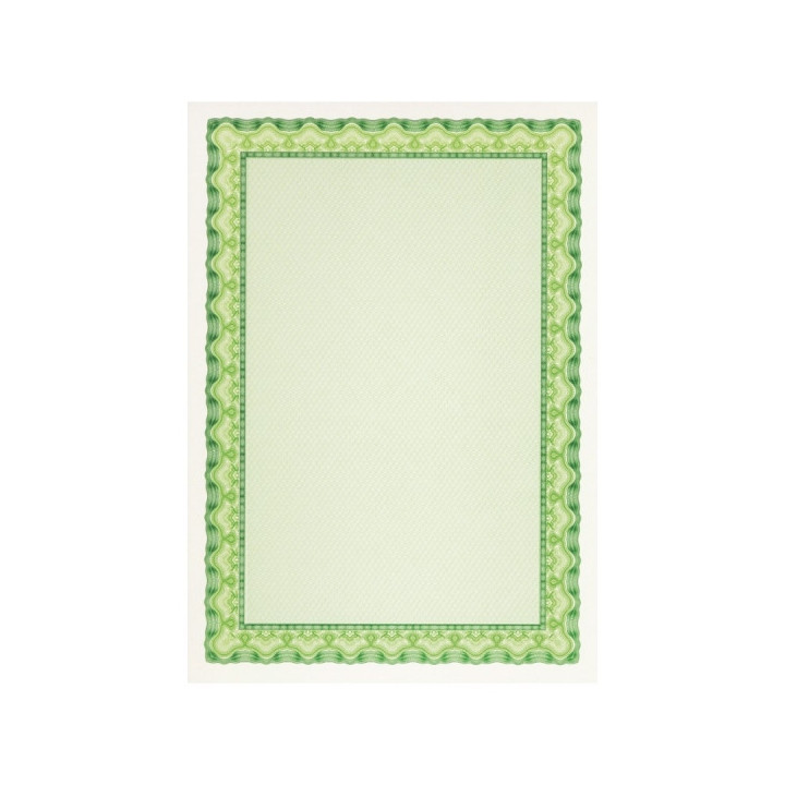 Apli Pack de 10 Hojas de Papel Certificado - Diseño de Concha - 115gr - Ideal para Certificados y Diplomas - Compatible con Im