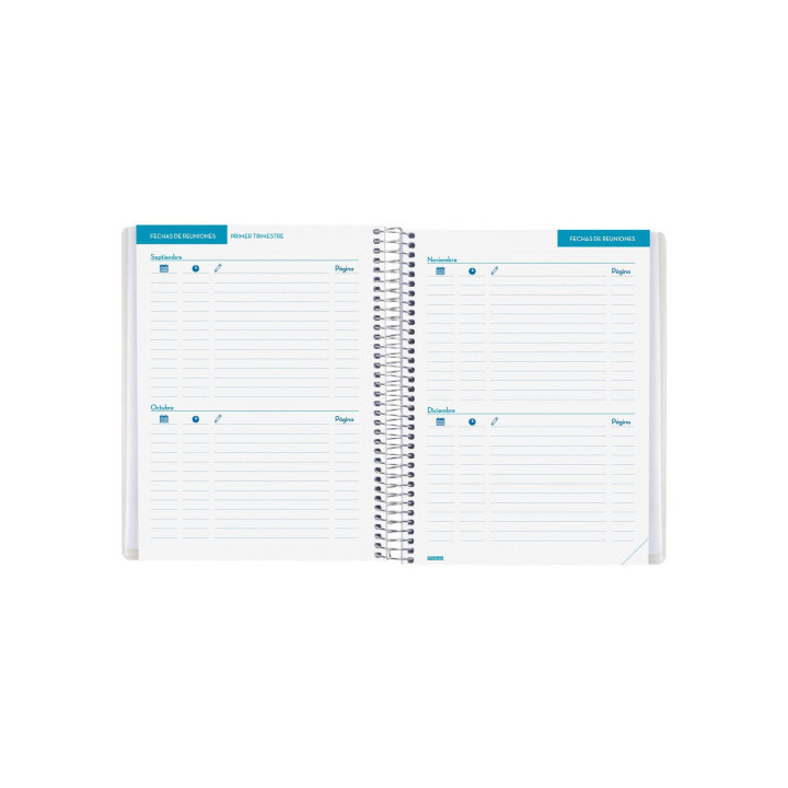 Libreta reuniones docente 1/4 español (atemporal) finocam 5340800