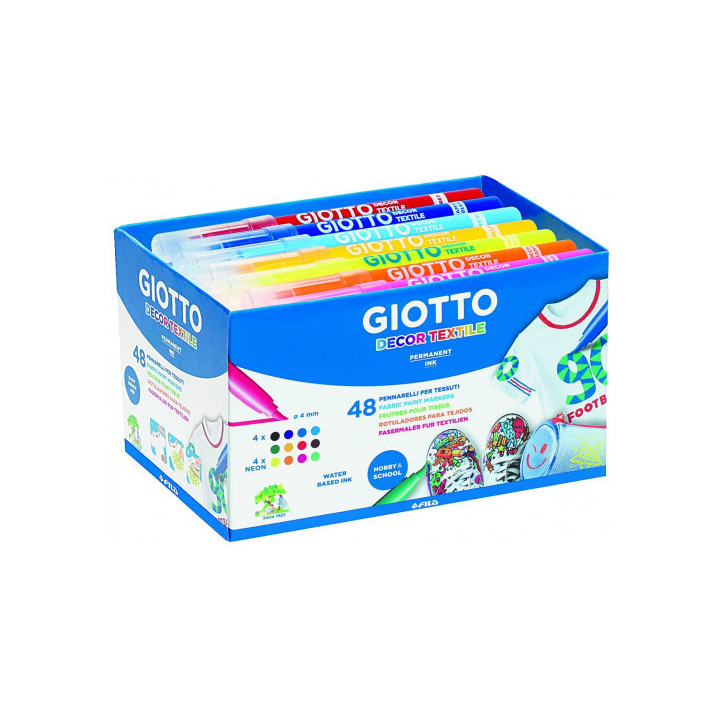 Pack 48 marcadores decor textil coles giotto f494700