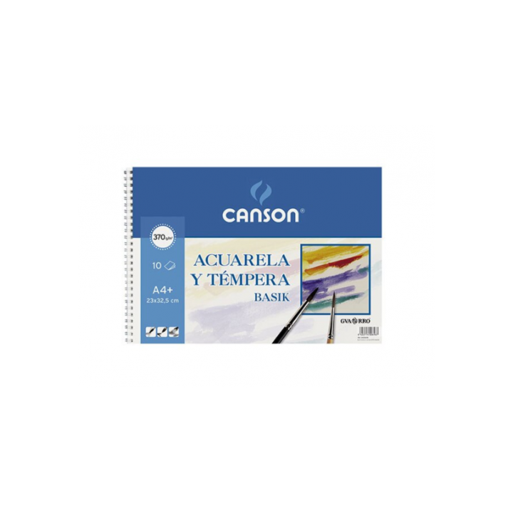 Bloc 10 hojas acuarela a4+ 370g guarro canson c200400698