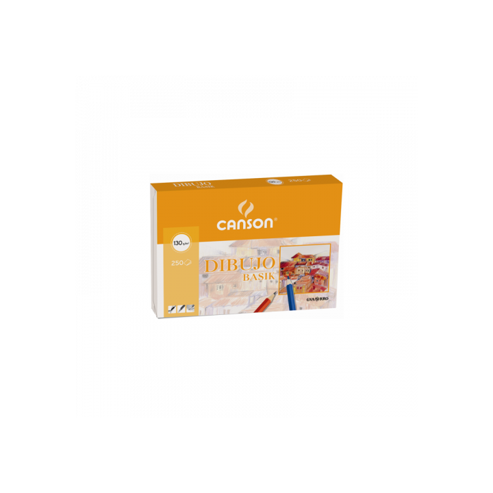 Paquete 250 hojas basik 130g a3 guarro canson c200402766