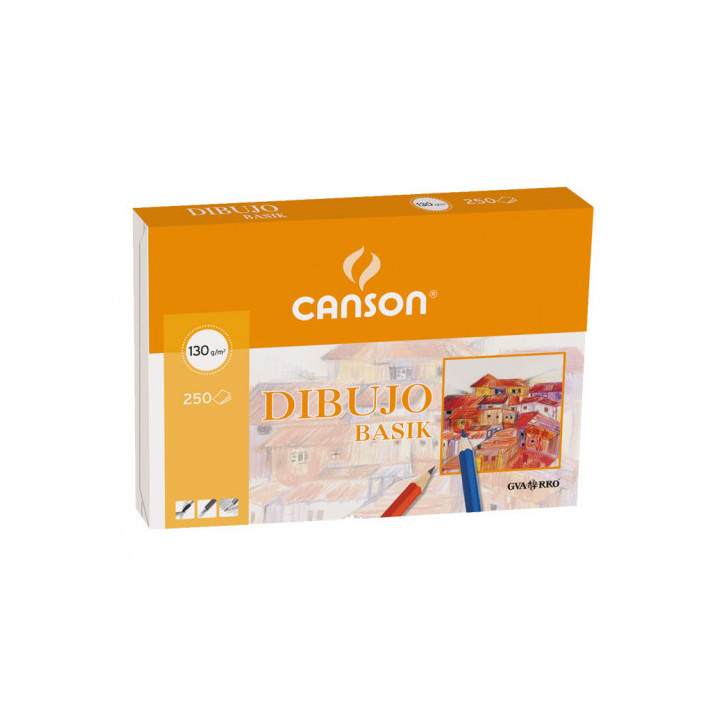 Paquete 250 hojas basik 130g a4 guarro canson c200401405