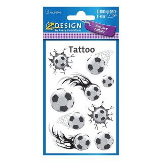 Sobre con 1 hoja 76x120mm y 9 pegatinas tatoo balones avery 56740