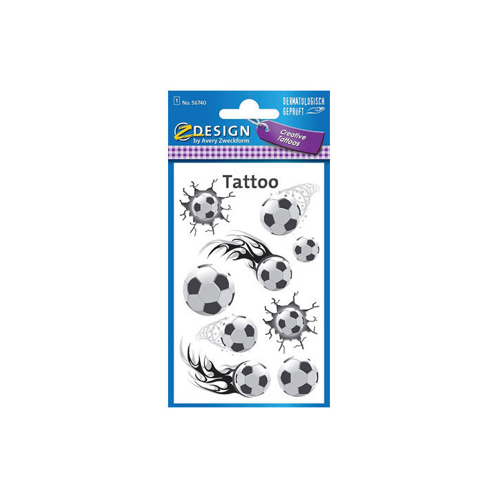 Sobre con 1 hoja 76x120mm y 9 pegatinas tatoo balones avery 56740