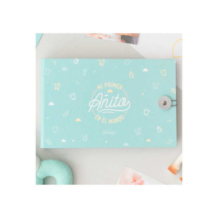 álbum de fotos mint - mi primer añito en el mundo mr.wonderful woa08995es