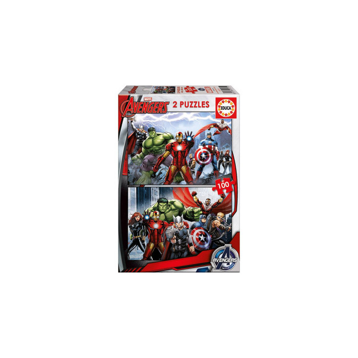 Puzzle 2x100 avengers de 6-8 años educa borras 15771