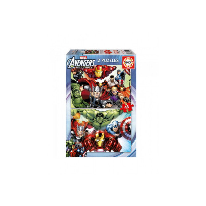 Puzzle 2x48 avengers de 3-6 años educa borras 15932