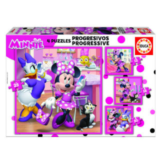 Puzzle progresivos minnie happy helpers 12-16-20-25 de 3-5 años educa borras 17630