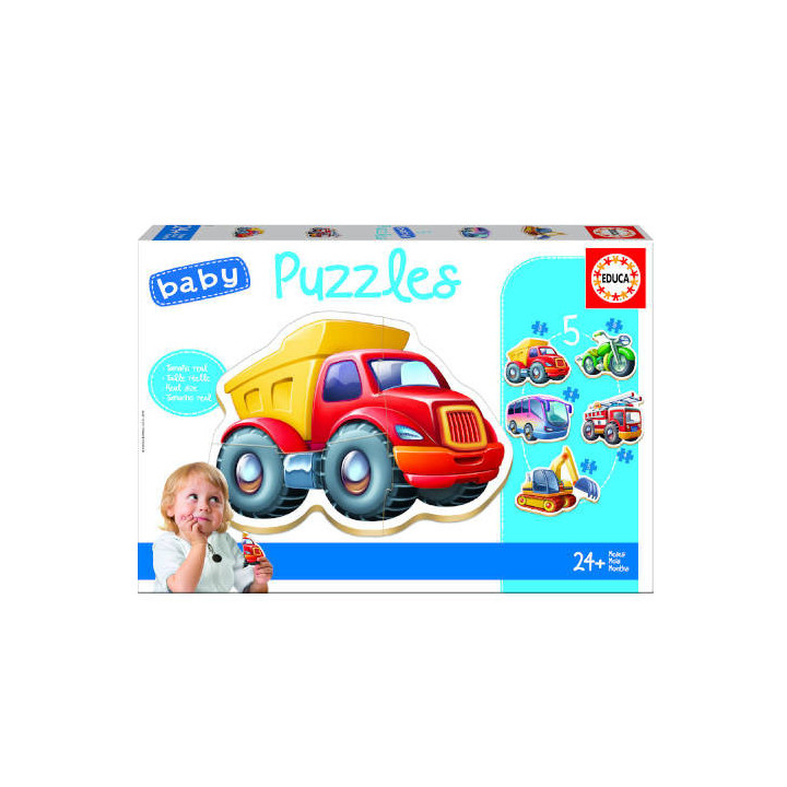 Baby puzzle vehiculos +24m educa borras 14866