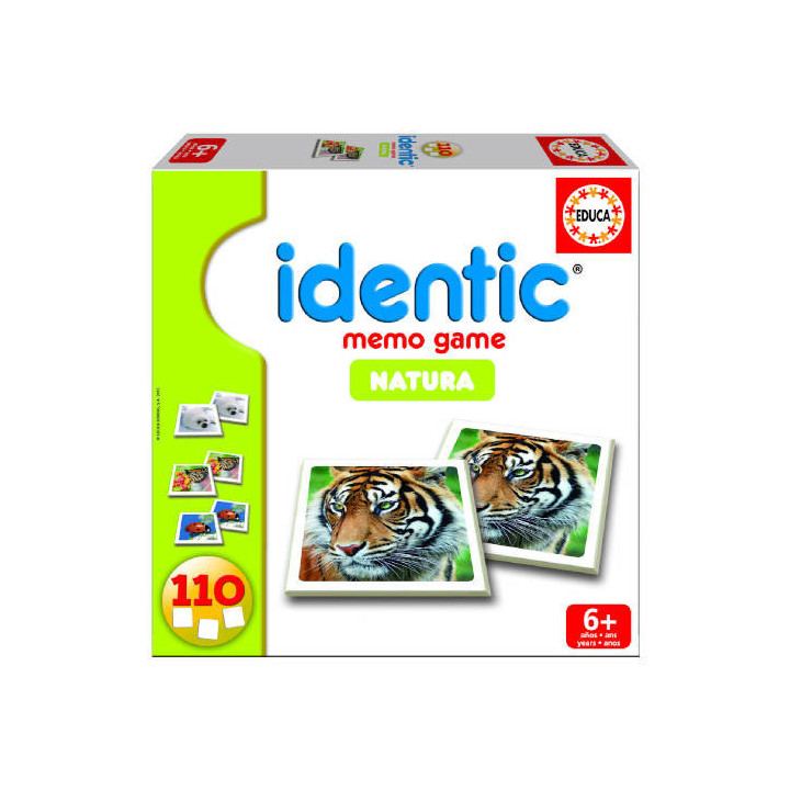 Juego memoria identic natura (110 cartas) de 3-6 años educa borras 14783