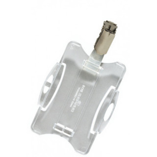 Caja de 25 identificadores para tarjetas seguridad simple con pinza 54x85mm  durable 8118-19