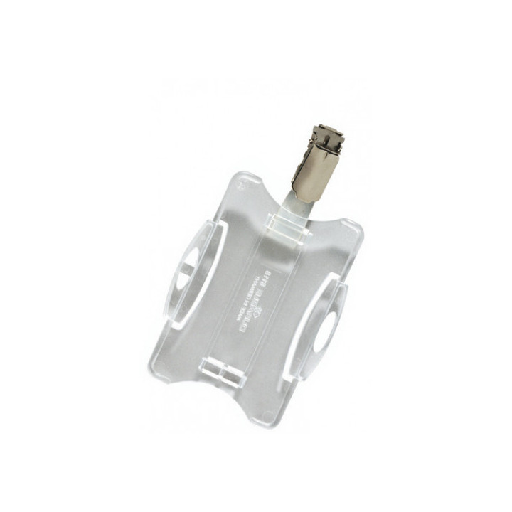 Caja de 25 identificadores para tarjetas seguridad simple con pinza 54x85mm  durable 8118-19