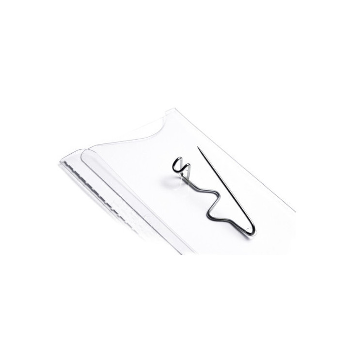 Caja de 25 identificadores con pinza rojo 60x90 durable 8106-03