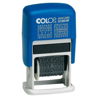 Sello de entinaje s 120/w formula 4mm español azul/negra colop 104894