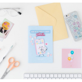 Postal-bebé se ha unido al grupo familia mr. wonderful woa10052es