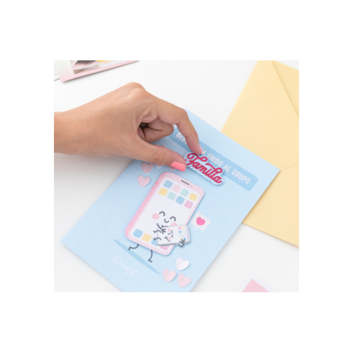 Postal-bebé se ha unido al grupo familia mr. wonderful woa10052es