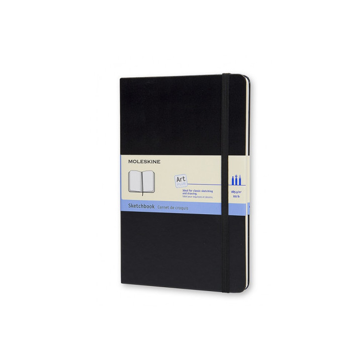 Cuaderno de bocetos negro l (13x21cm) moleskine artqp063