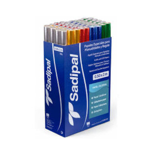 Rollo papel celofán semiperforado hoja 50x65 cm 30 gr. transparente sadipal 12508