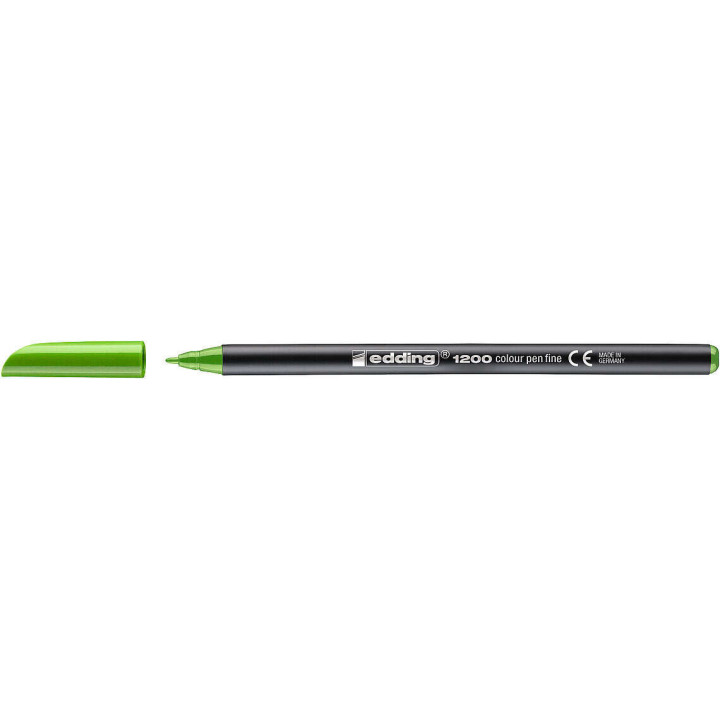 Edding 1200 Rotulador - Punta Redonda - Trazo 1mm - Tinta con Base de Agua - Color Verde Claro
