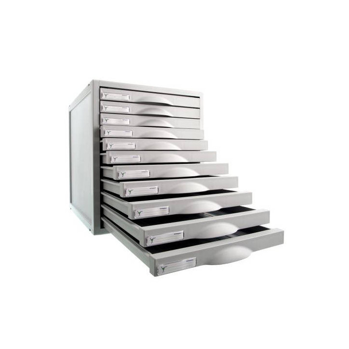 Módulo archisystem de 11 cajones 356x316x362 mm gris archivo 2000 8211c gs