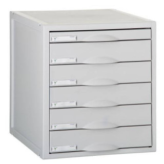 Módulo archisystem de 6 cajones 356x316x362 mm gris archivo 2000 8206c gs