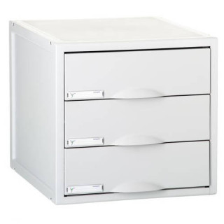 Módulo archisystem de 3 cajones 356x316x303 mm gris archivo 2000 8403c gs