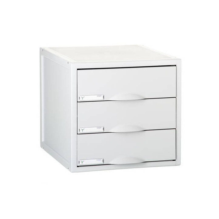 Módulo archisystem de 3 cajones 356x316x303 mm gris archivo 2000 8403c gs