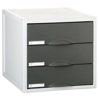Módulo archisystem de 3 cajones 356x316x303 mm grafito archivo 2000 8403c gf