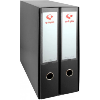 Módulo 2 archivadores color negro folio 290x350x160 grafoplas 7279210